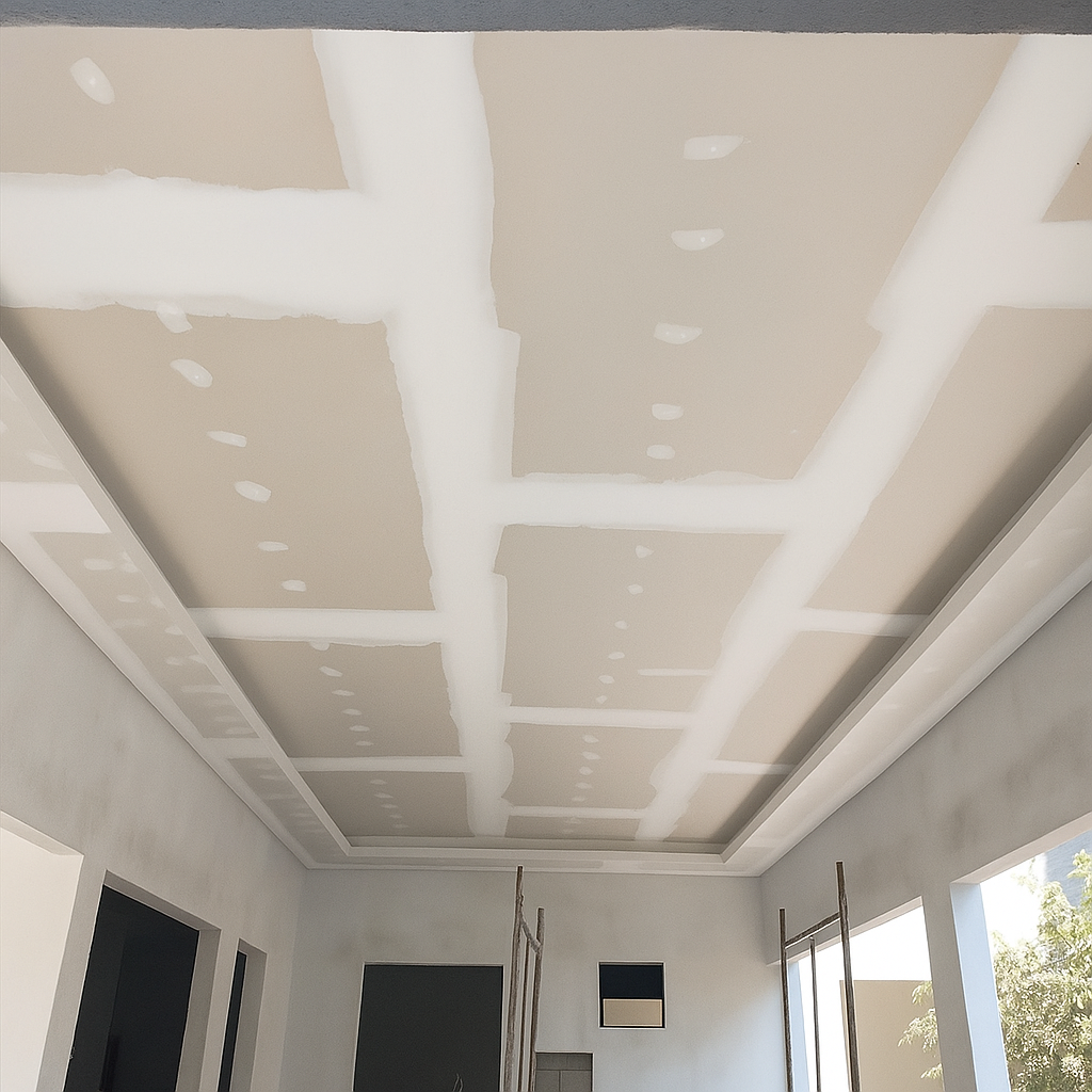 Sanca personalizada de drywall em sala de estar